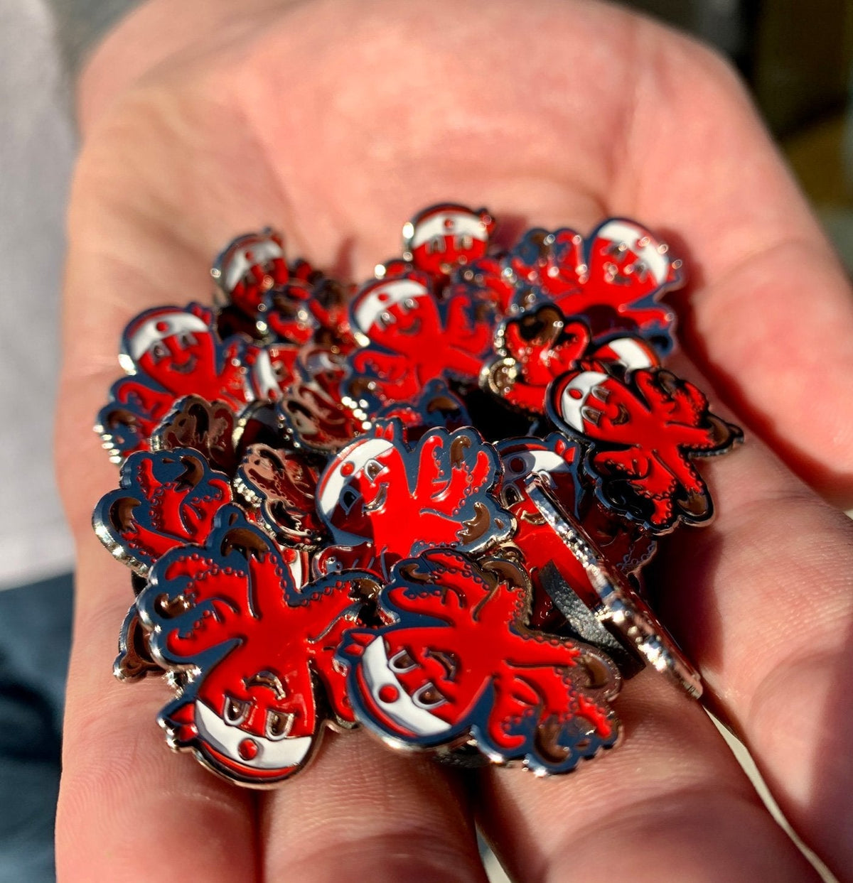 Red Octo Pin Y2